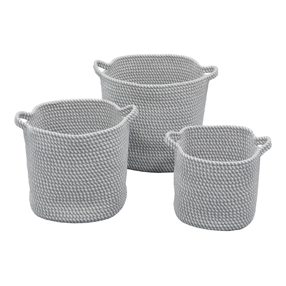 Silva Round Fabric Storage Baskets