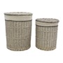 Arianna Round Willow Laundry Basket
