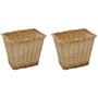 Acacia Rectangular Willow Laundry Baskets + Bins