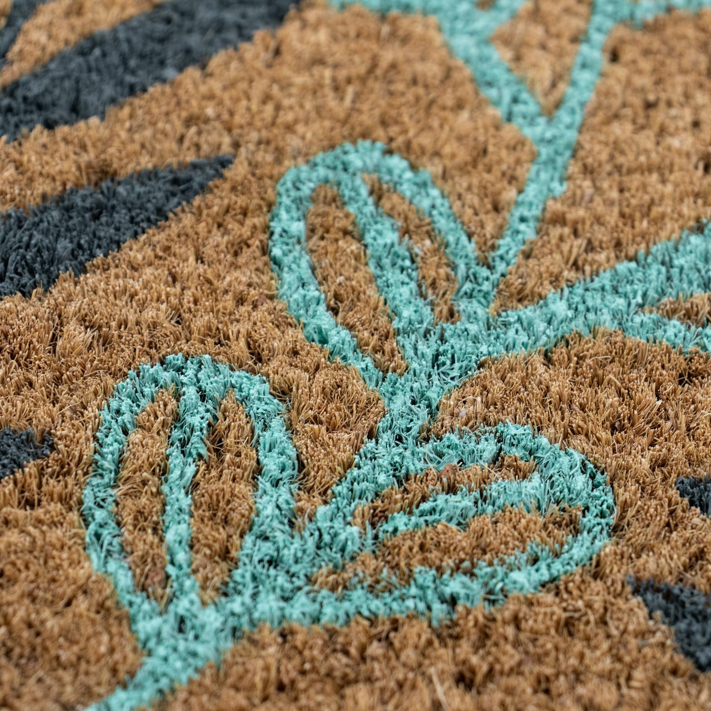 Eco-Friendly Latex Backed Coir Doormat, 40x60cm - Welcome Leaves