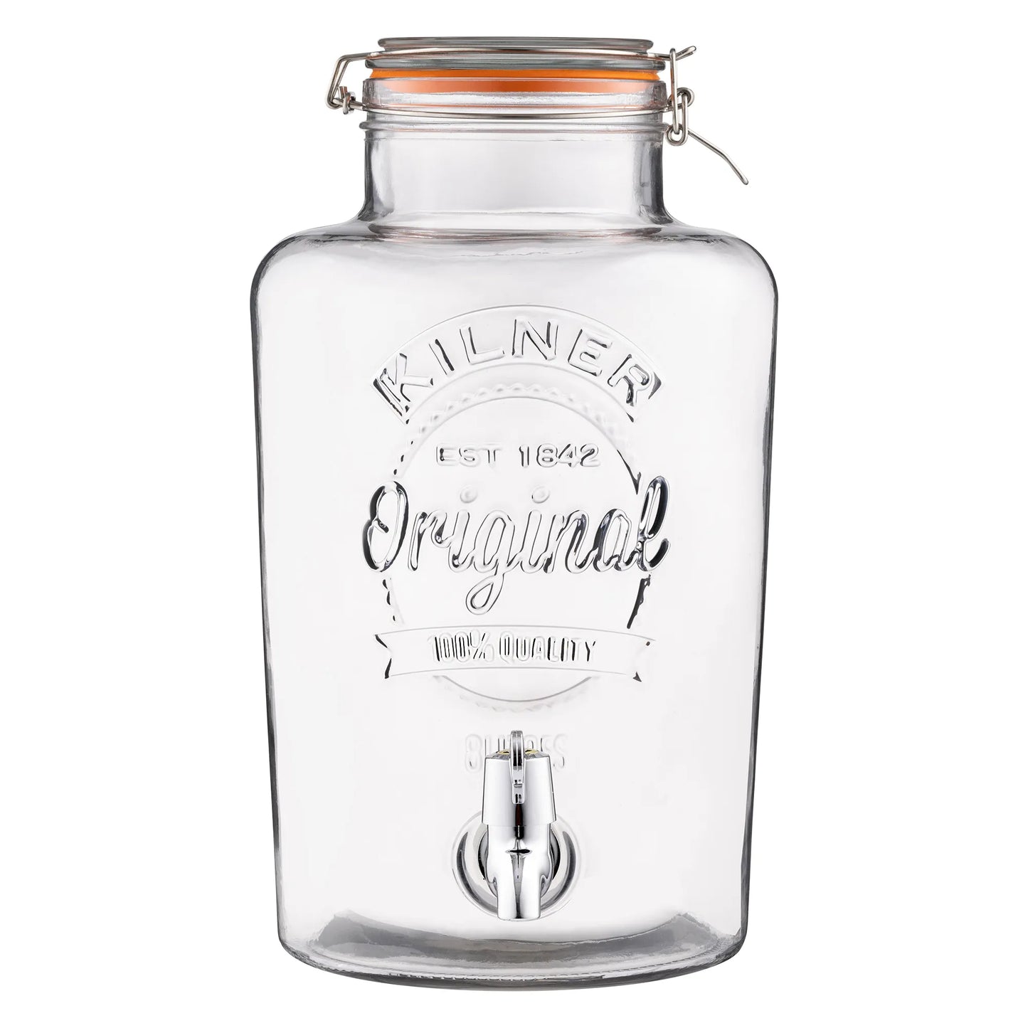 Clip Top Round Drinks Dispenser 8 Litre