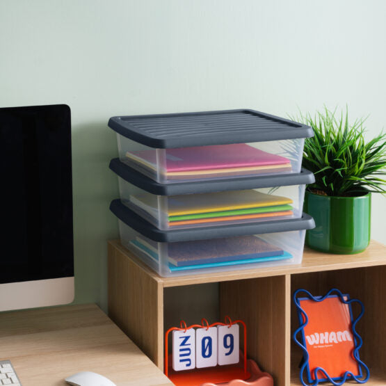 Set3 Wham® Box 6.01 8L Box & Lid Clr/Navy