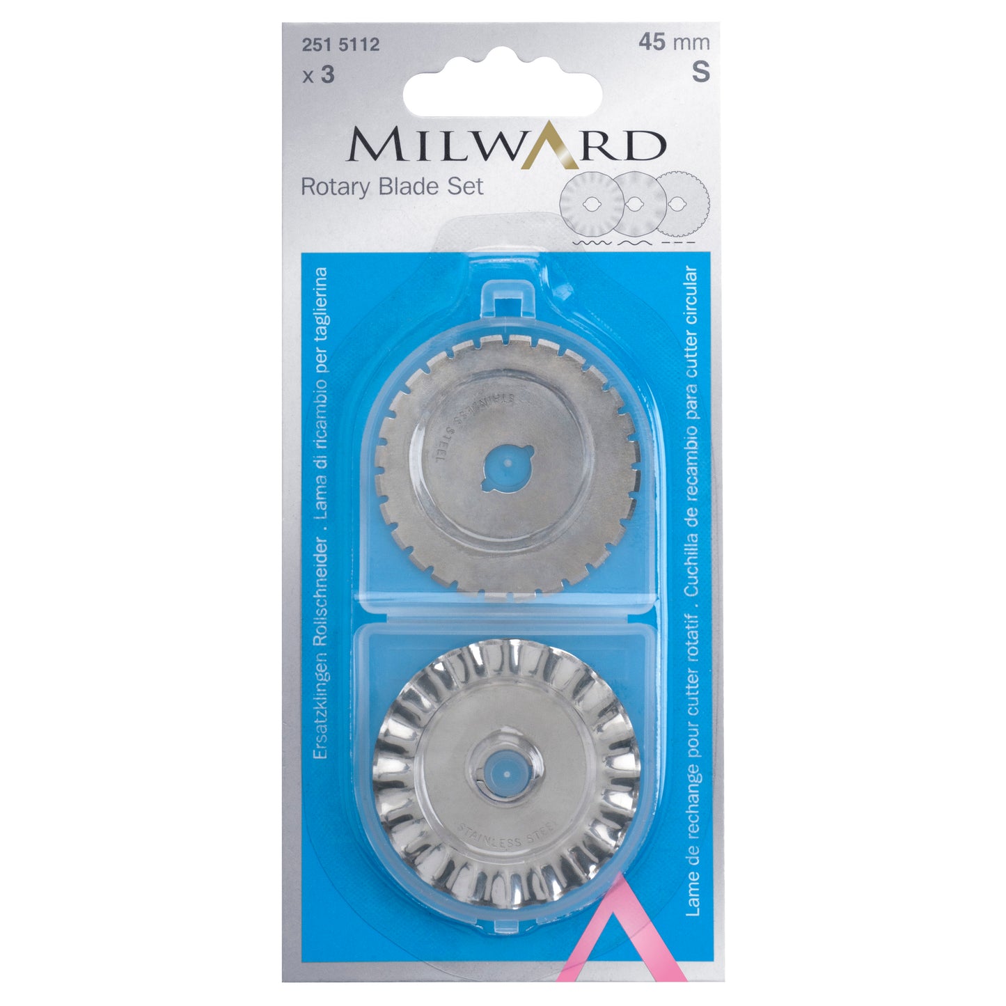 Rotary Blade Assortment: 45mm Diameter: 3 Pieces