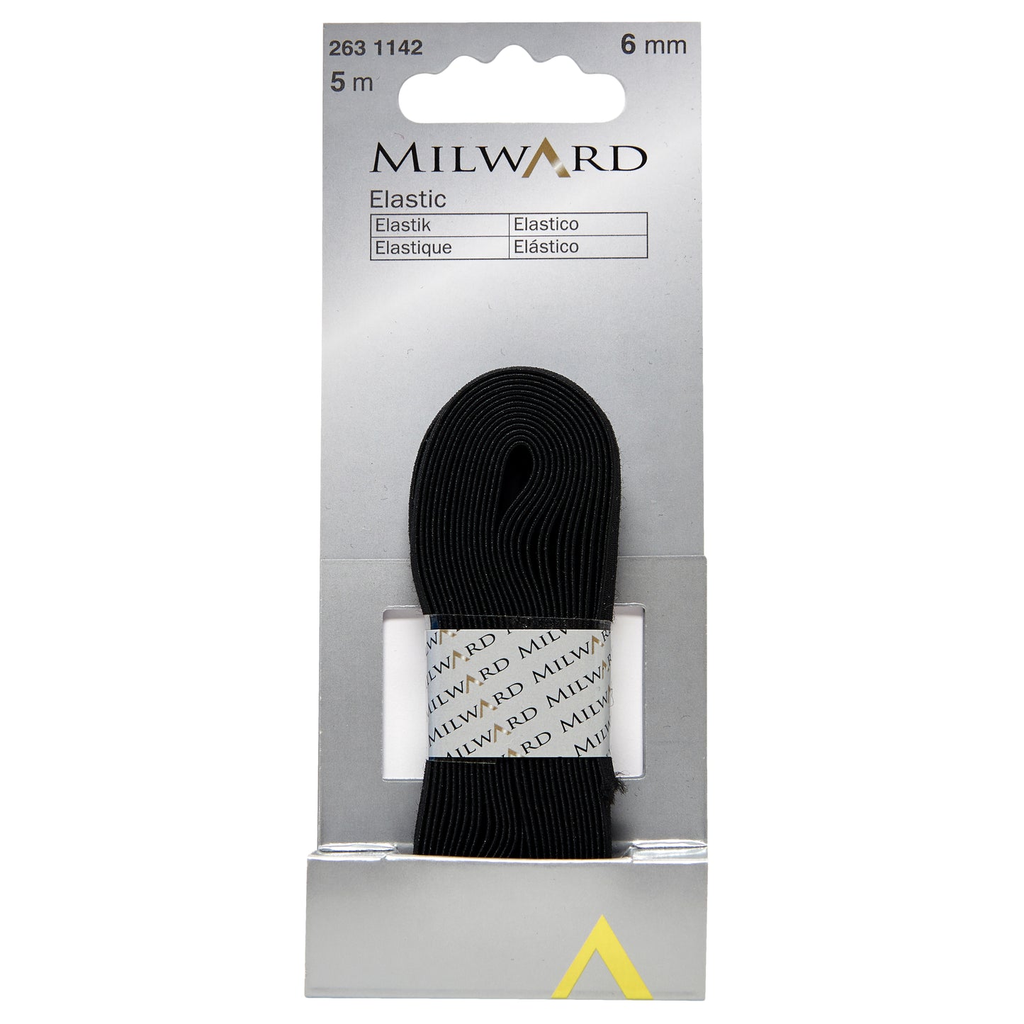 Milward Elastic: 5m x 6mm: Black