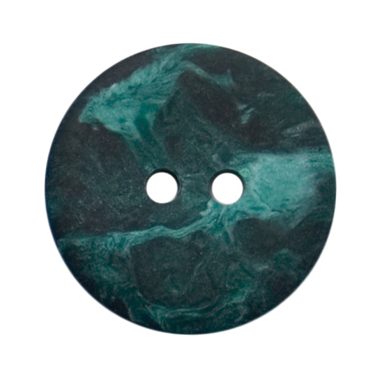 Dark Green Button 2 Hole 15mm
