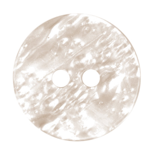 White Button 2 Hole 15mm