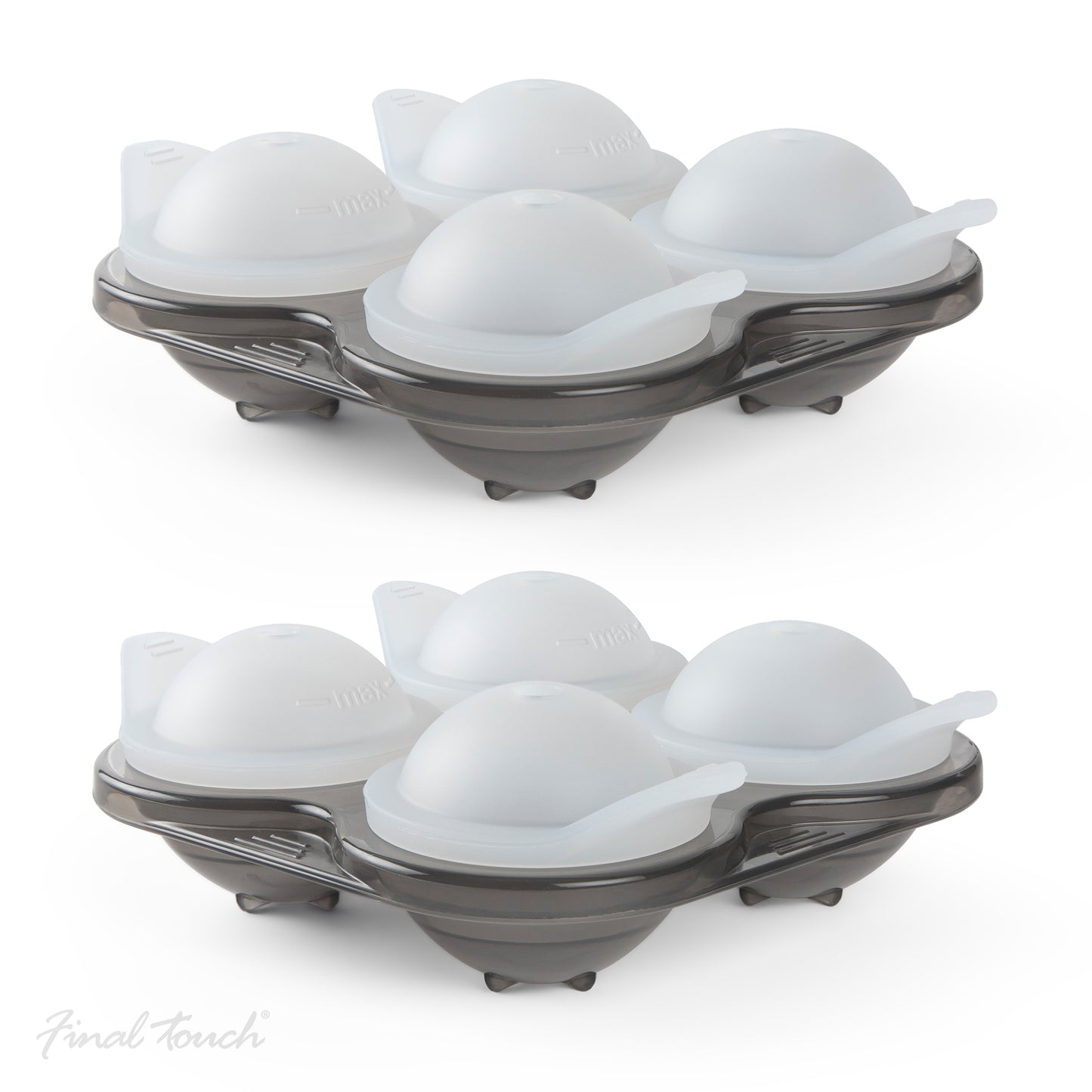 Final Touch Silicone 4 Ice Ball Tray - Set of 2