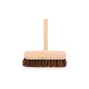 9" Bassine Deck Scrub Brush Wooden Handle