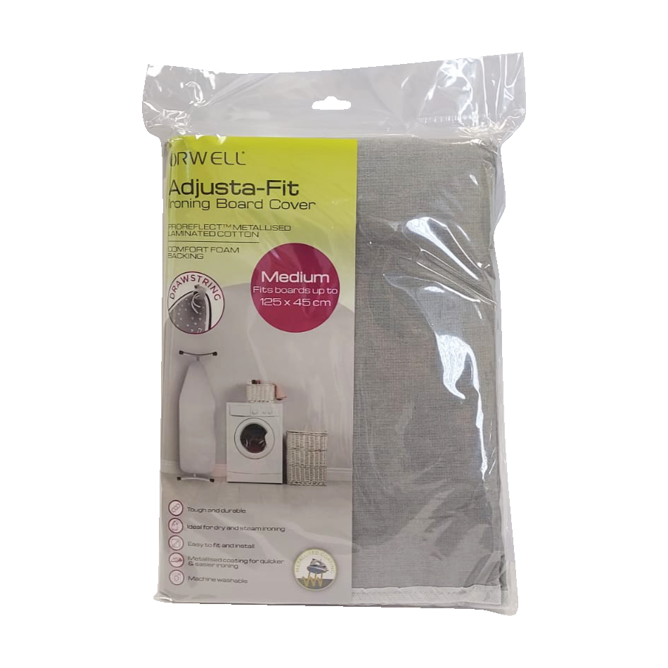 Orwell Adjusta-Fit Metallised Ironing Board Cover Medium 125 x 45cm
