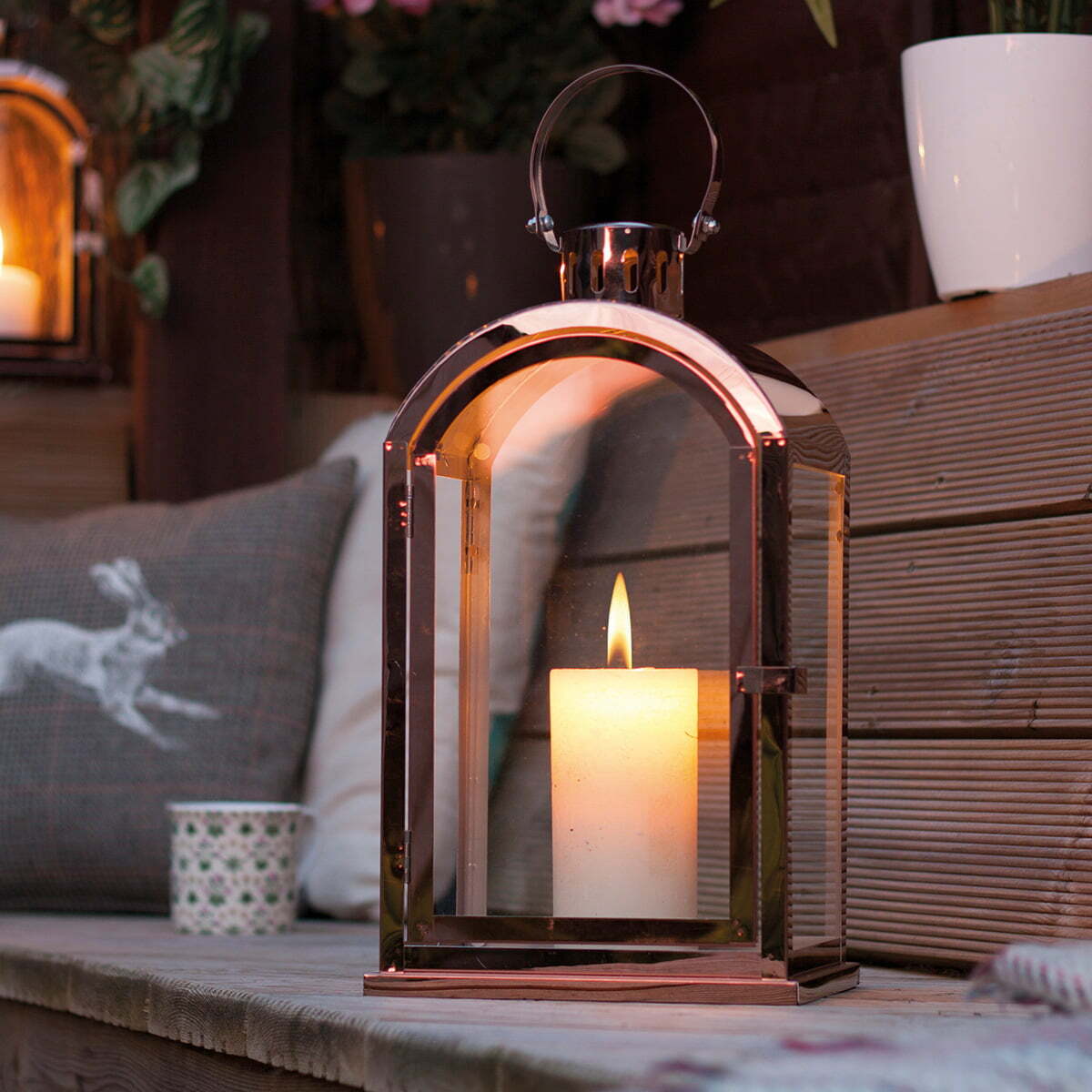 Tarifa Lantern Arched Copper Effect