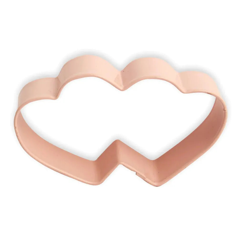 Pink Double Heart Cookie Cutter