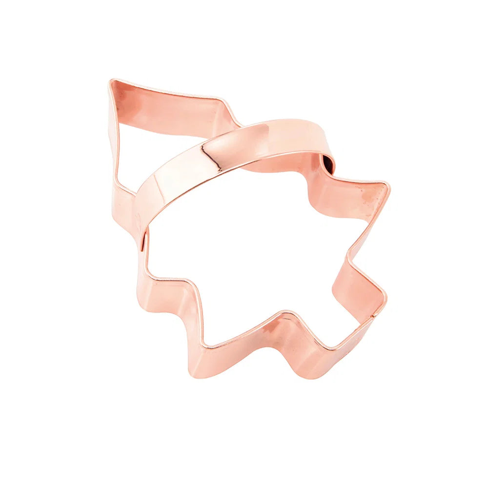 Vintage Design Xmas Tree Copper Biscuit Cutter