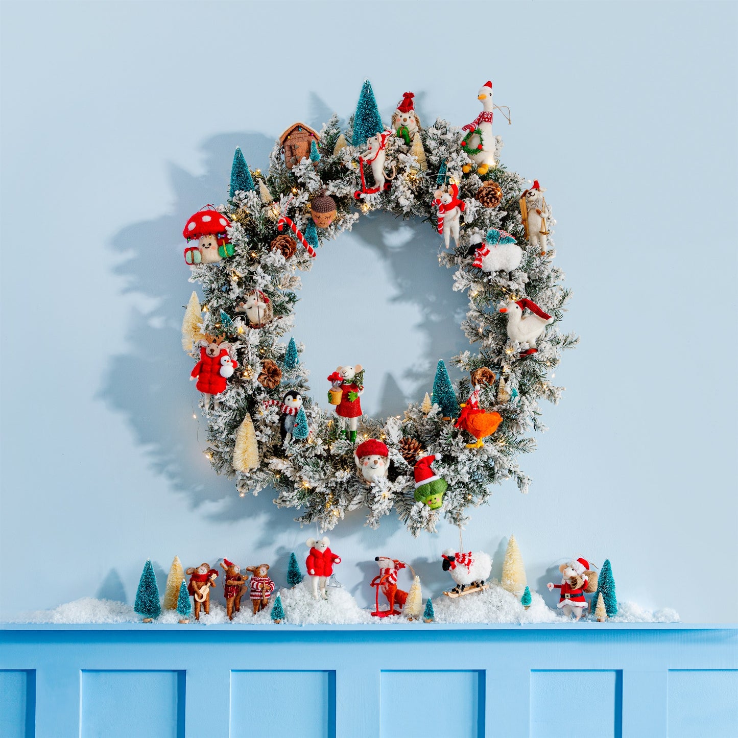 Large Candy Cane Felt Hanging Decoration