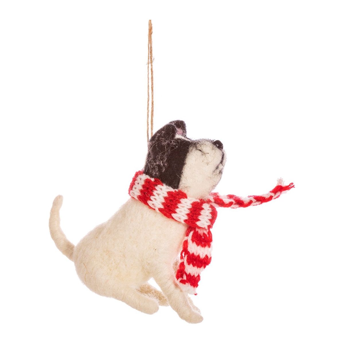 Dog with Scarf Felt Decoration