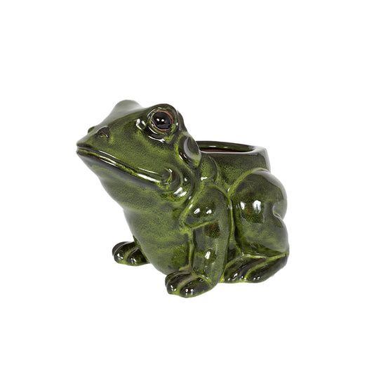 Glazed Frog Planter