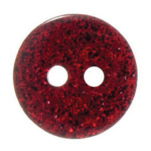 Buttons: Shiny Glitter: 12mm: Red