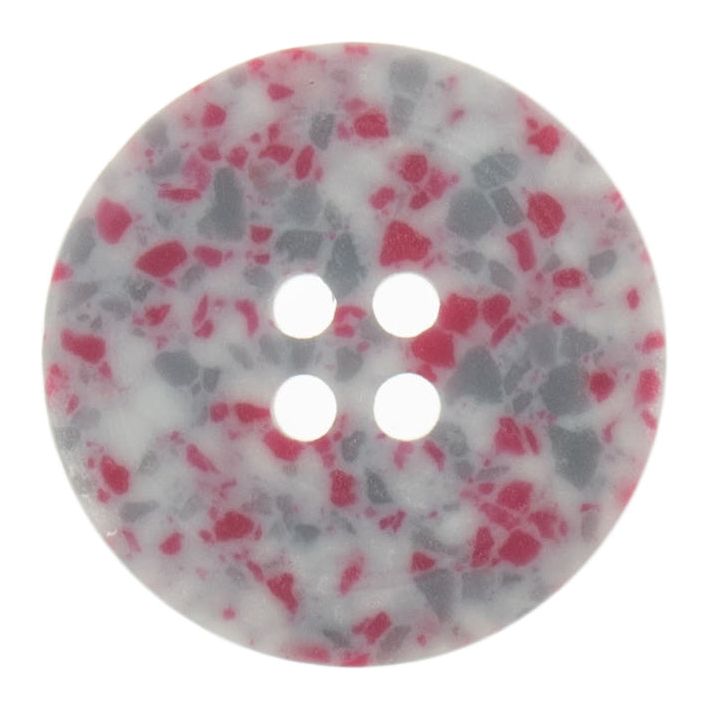 Button: Eco-Conscious: Recycled Plastic Scrap: 4 Hole: 25mm: Pink