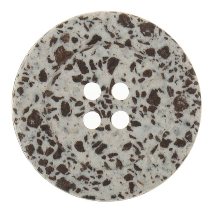Button: Eco-Conscious: Macadamia: Rimmed: 4 Hole: 25mm: Natural