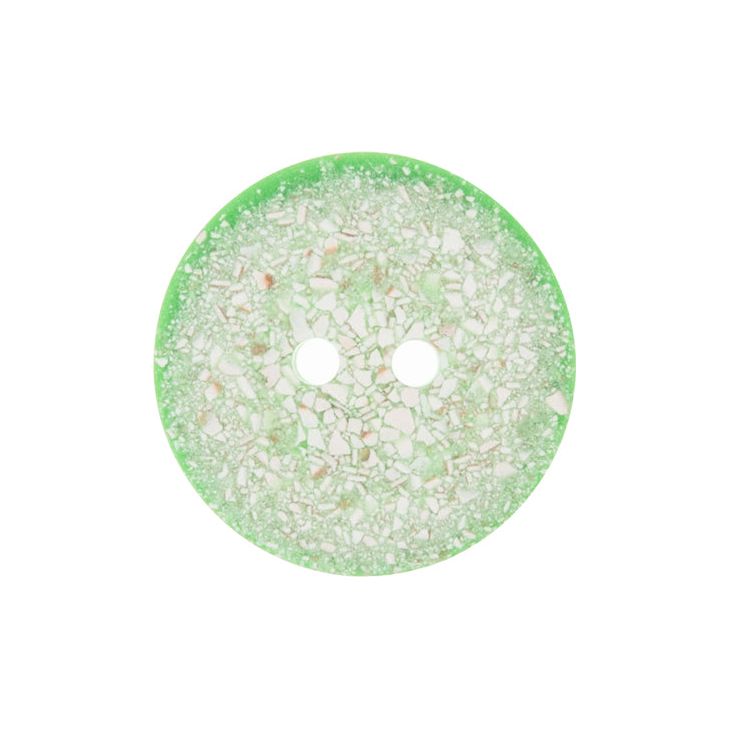 Button: Eco-Conscious: Recycled Eggshell: 2 Hole: 18mm: Light Green