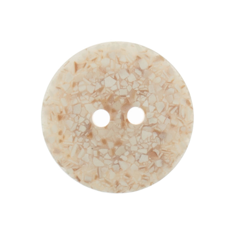 Button: Eco-Conscious: Recycled Eggshell: 2 Hole: 20mm: Cream