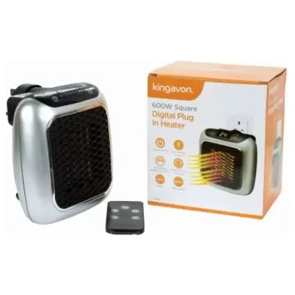 KINGAVON 600w Square Digital Plug in Heater
