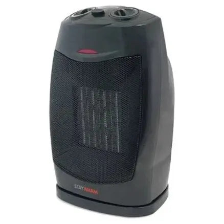 StayWarm 1500w Oscillating PTC Ceramic Fan Heater Black