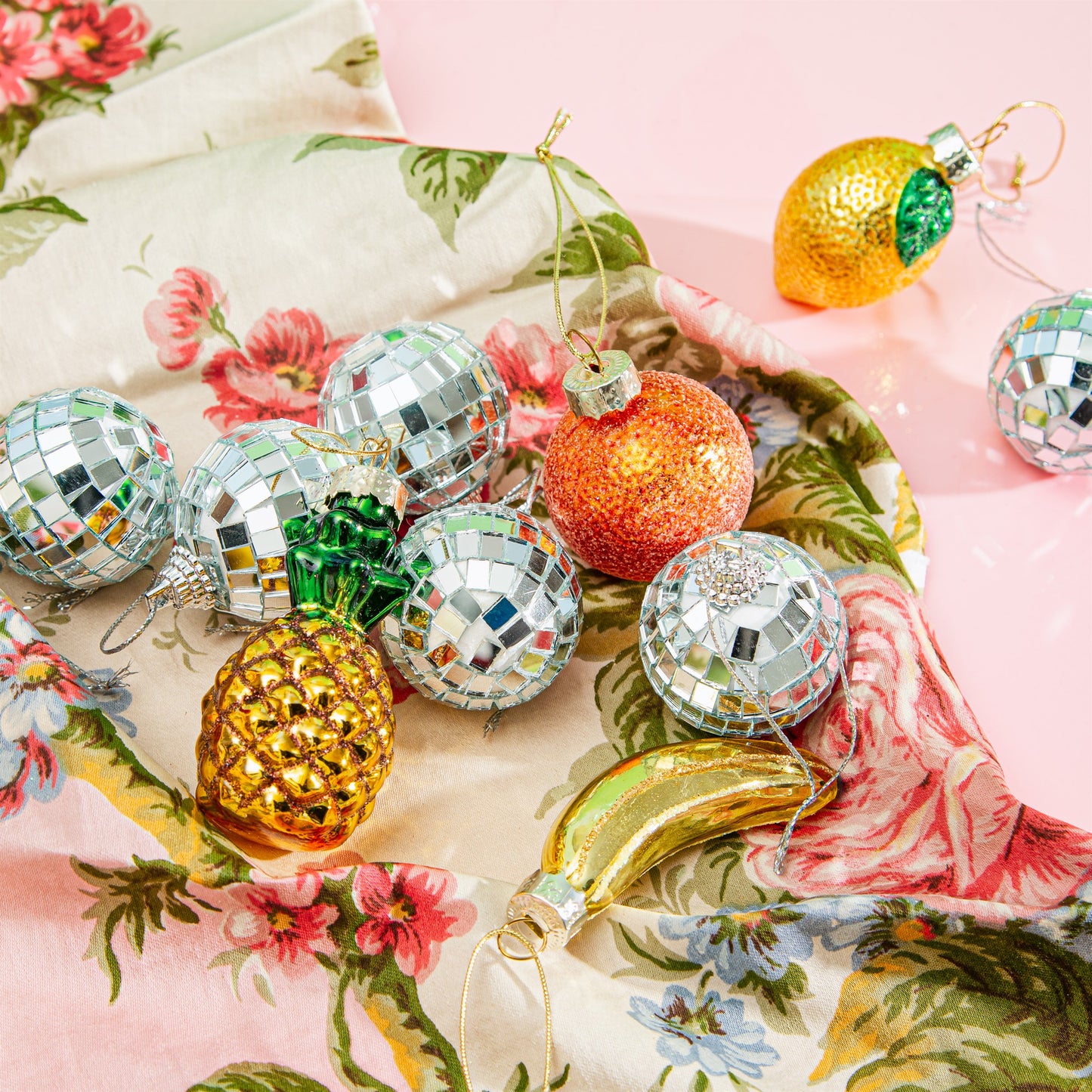 Mini Mirror Ball Baubles - Set of 6