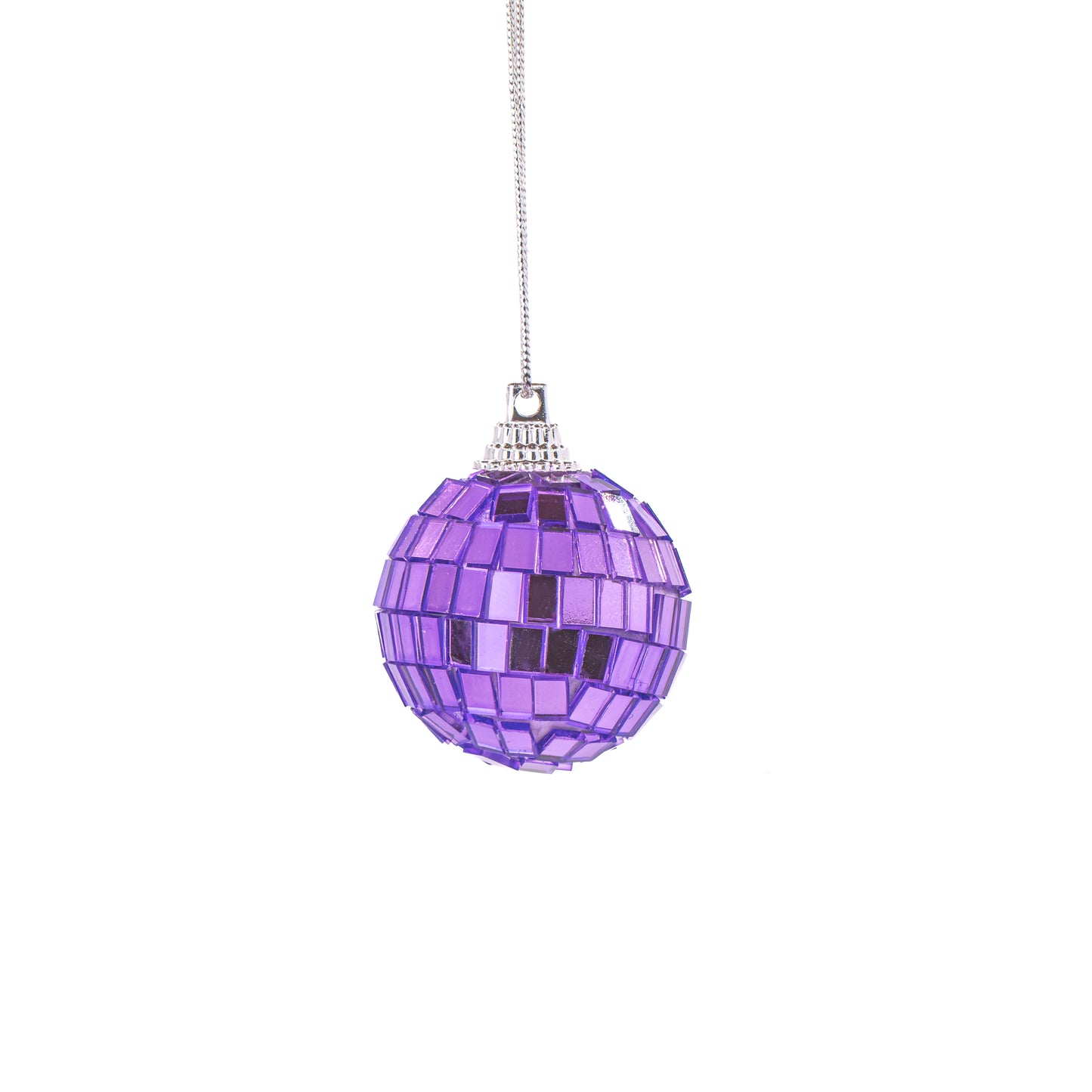 Multicoloured Mirror Ball Bauble - Set of 6