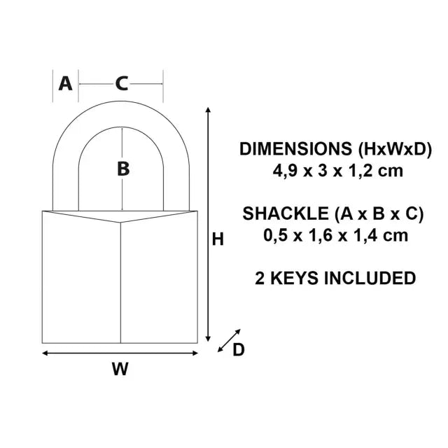 Solid Brass 30mm Padlock 4-Pin