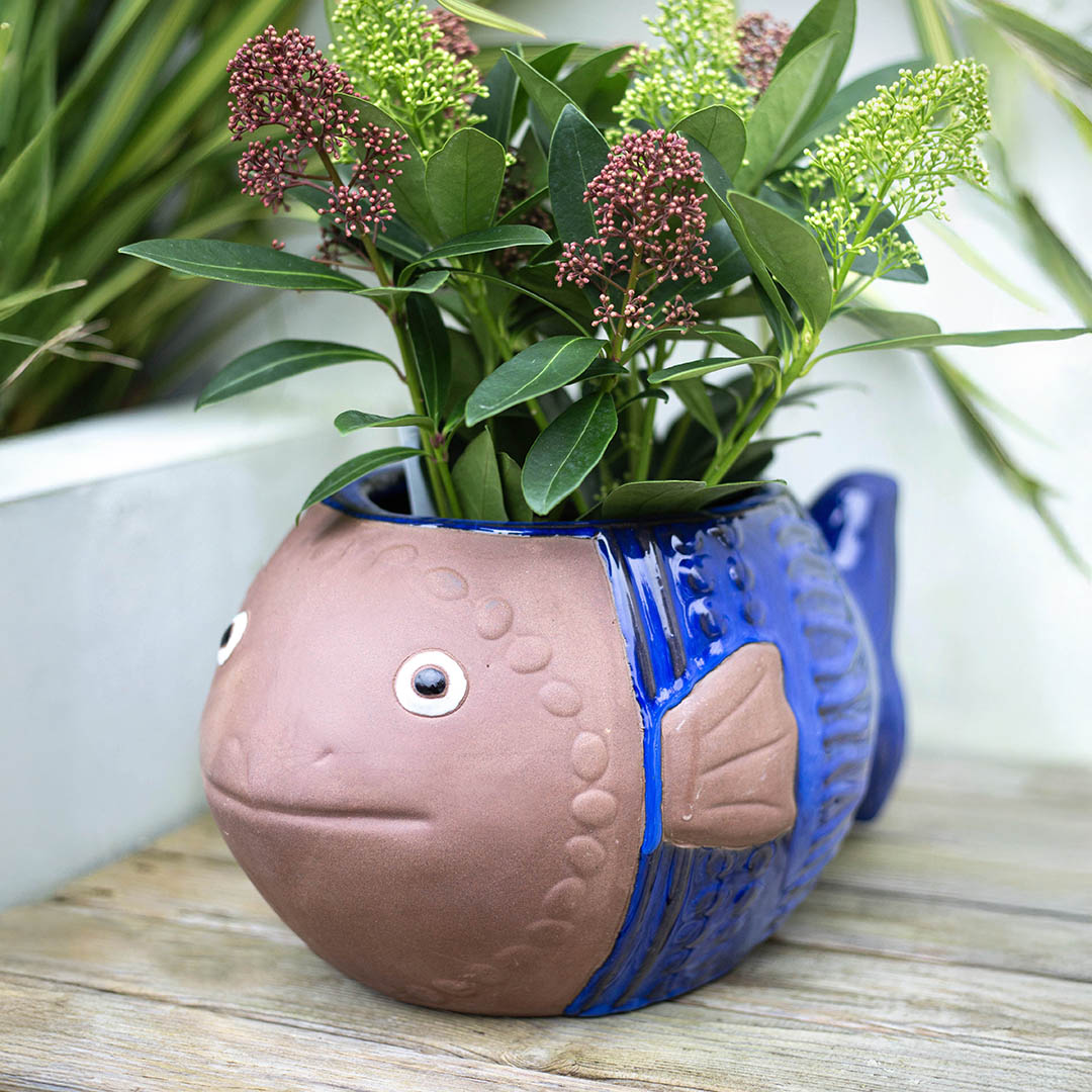 Glazed Fish Planter