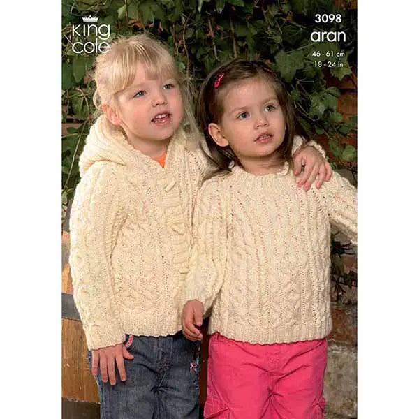 Sweater, Hooded Jacket and Coat Knitted in any King Cole Aran