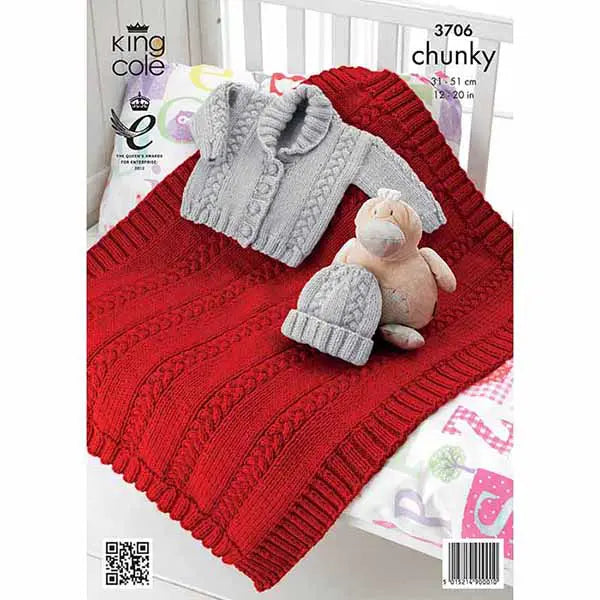 Jacket, Blanket and Hat Knitted in Comfort Chunky
