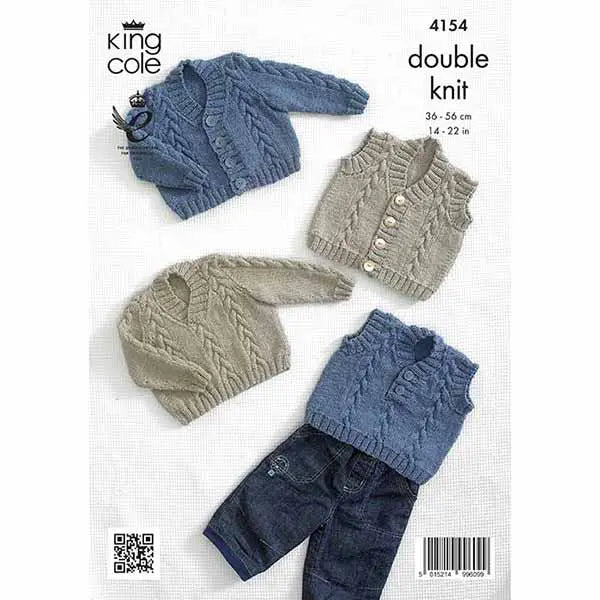 Waistcoat, Cardigan, Slipover and Sweater Knitted with Big Value Baby DK