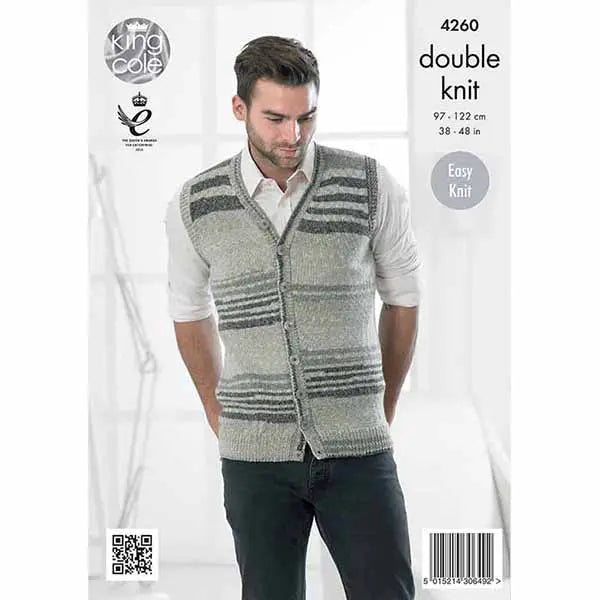 Mens Slipover and Waistcoat Knitted with Drifter DK