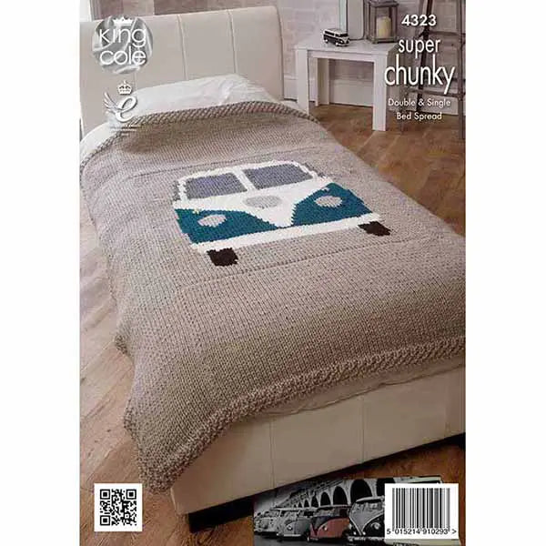 Camper Van Bed Throws Knitted with Big Value Super Chunky