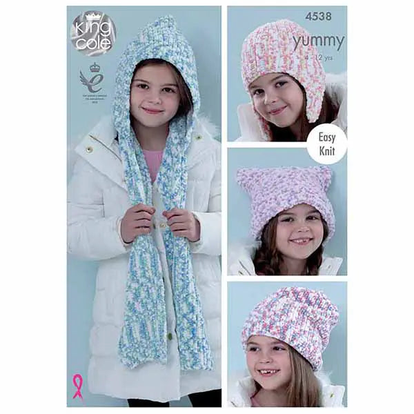 Hats and Scarf Knitted with Yummy