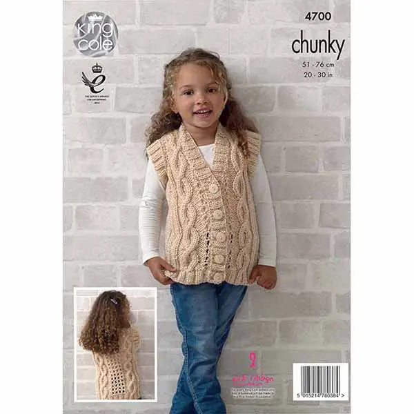 Cardigan and Waistcoat Knitted with Big Value Chunky