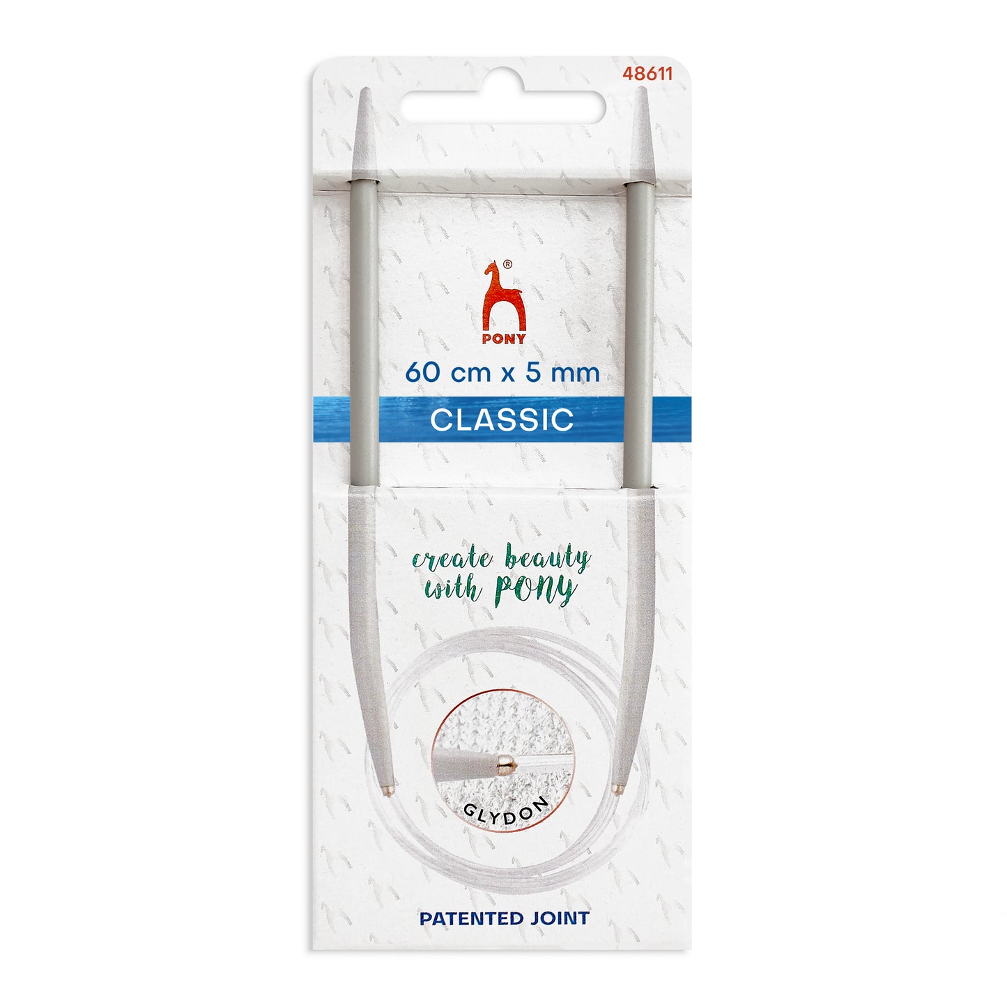 Knitting Pins: Circular: Fixed: Classic: 60cm x 5.00mm