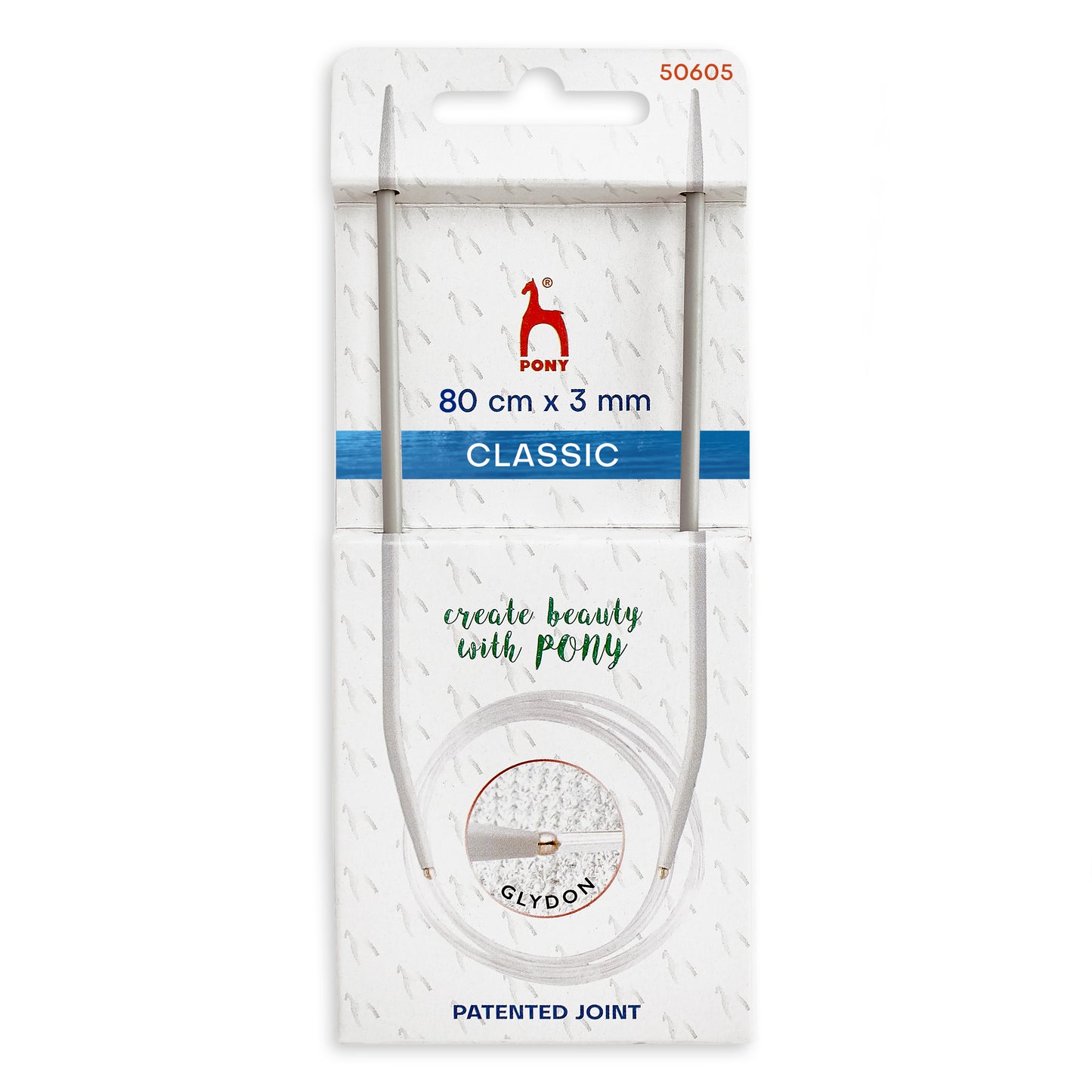 Knitting Pins: Circular: Fixed: Classic: 80cm x 3.00mm