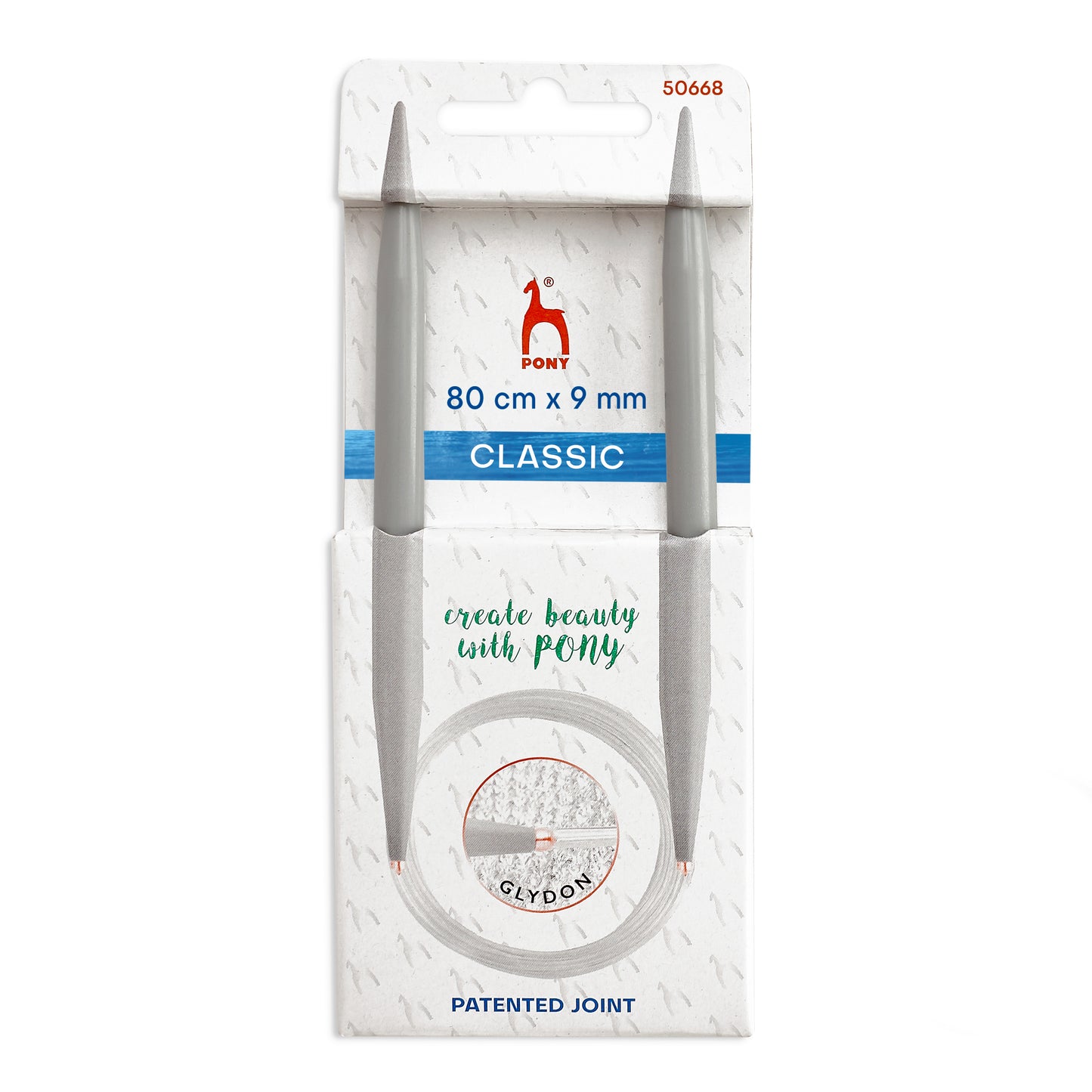 Knitting Pins: Circular: Fixed: Classic: 80cm x 9.00mm