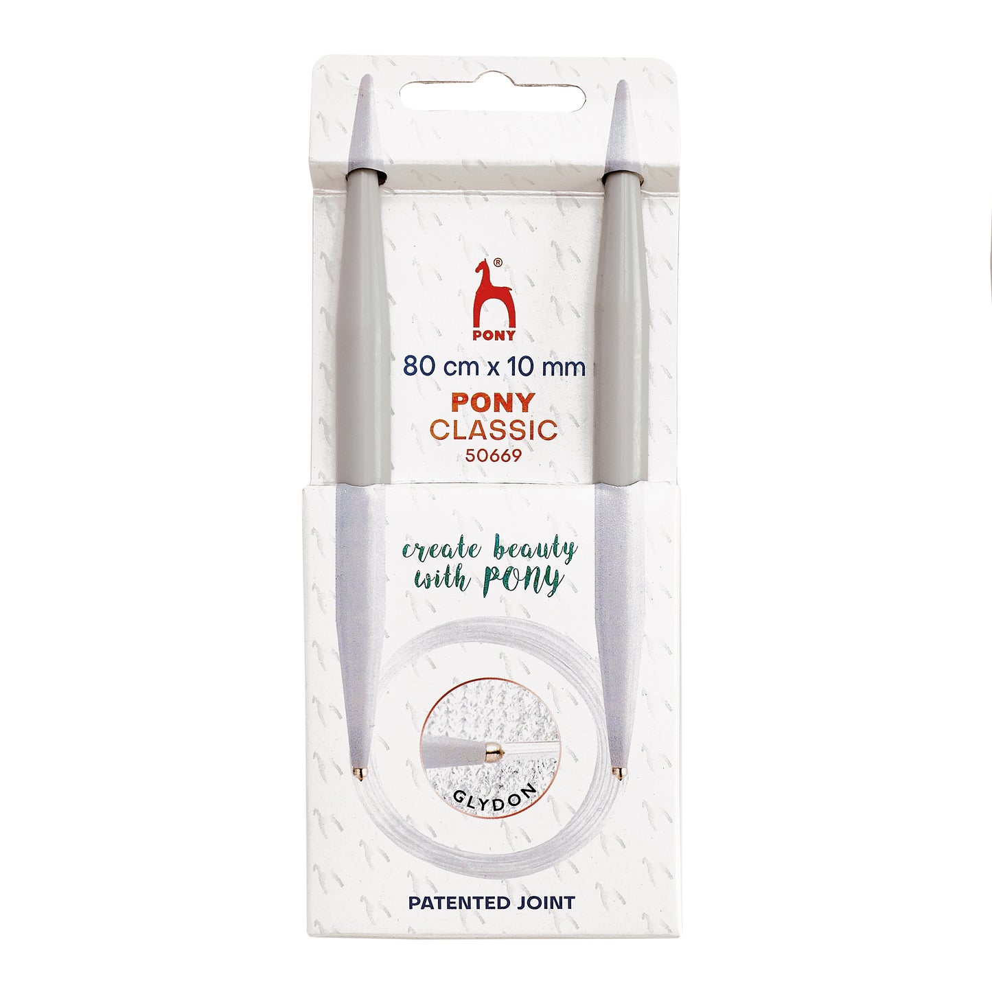 Knitting Pins: Circular: Fixed: Classic: 80cm x 10.00mm