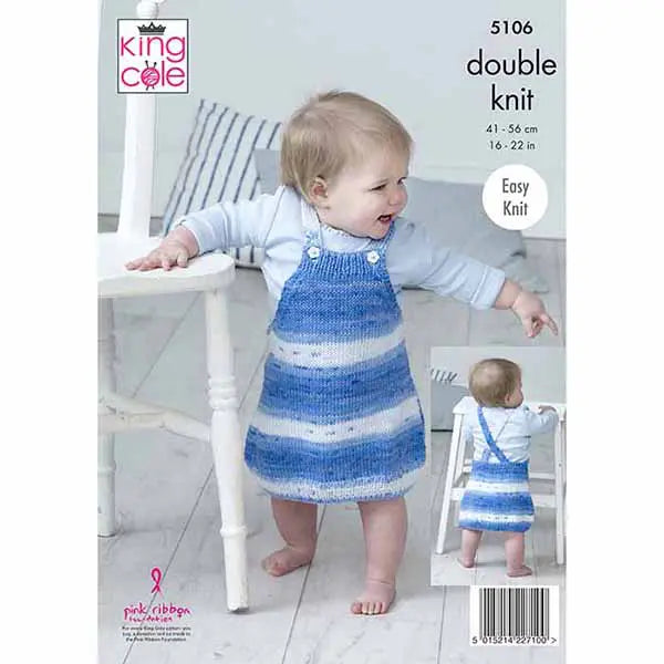 Pinafores Knitted in Cottonsoft Baby Crush DK