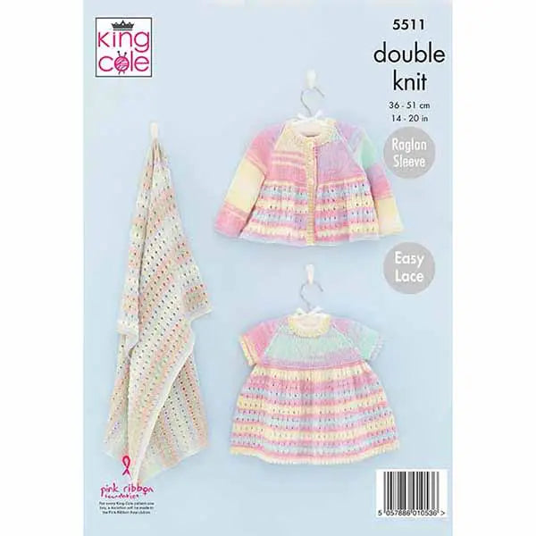 Dress, Matinee Coat & Blanket: Knitted in Beaches DK