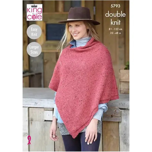 Ponchos Knitted in Homespun DK