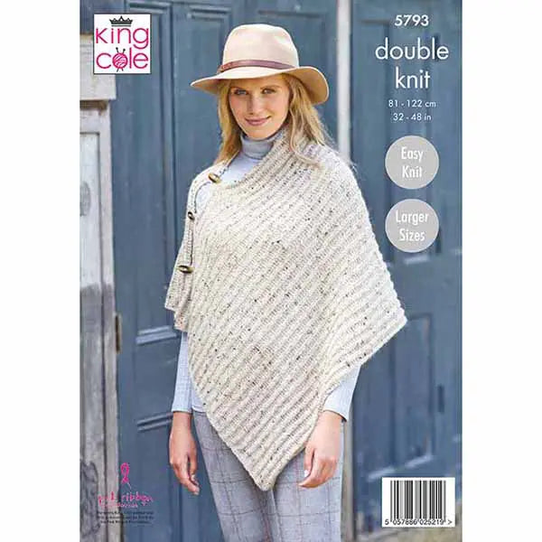 Ponchos Knitted in Homespun DK