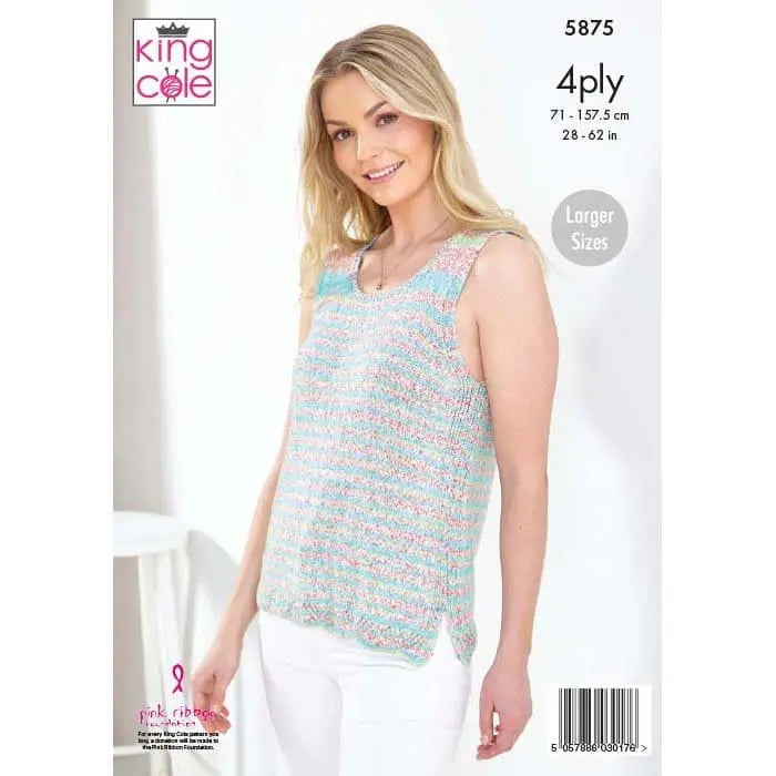 Cap-sleeved & Vest Tops Knitted in Summer 4Ply