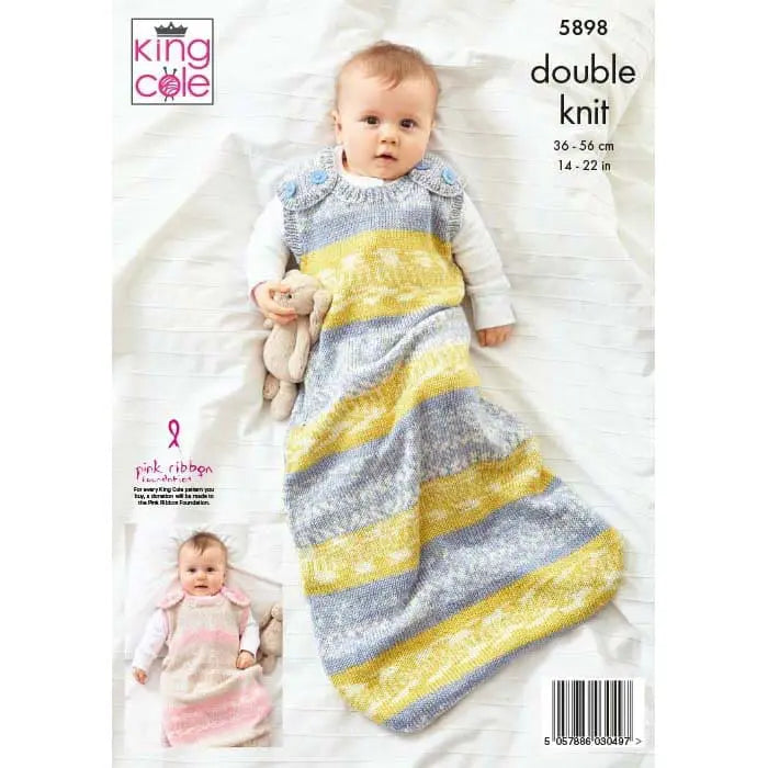 Baby Set Knitted in Fjord DK