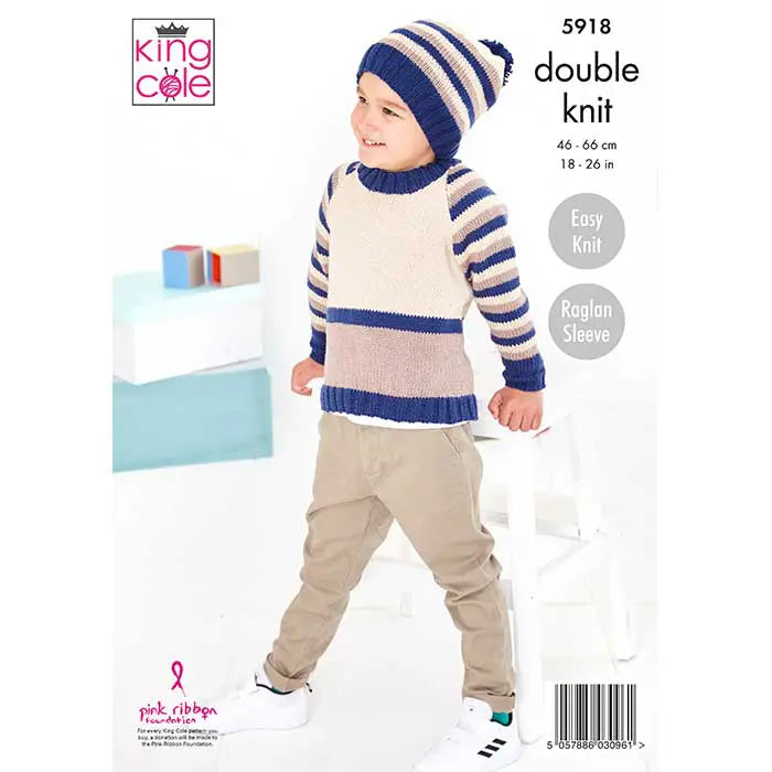 Sweater, Hat & Cardigan Knitted in Cottonsoft DK