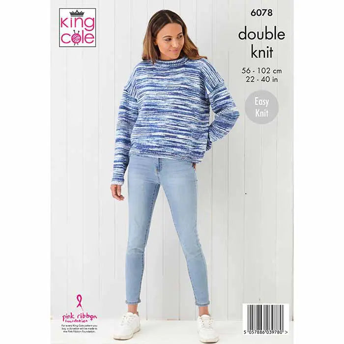 Round Neck Sweater & Hoodie Knitted in Camouflage DK