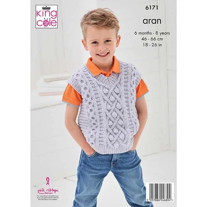 Sweater & Sweater Vest Knitted in Comfort Aran